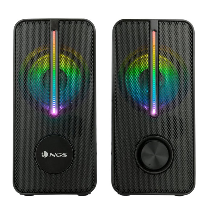 NGS GSX-150 Altavoces Gaming con Iluminación LED RGB, 12W, Negro